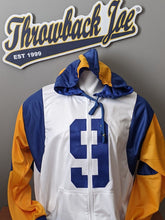 Load image into Gallery viewer, 1960's ALT. BLUE STYLE ZIP-UP HOODIE w/ STRIPES