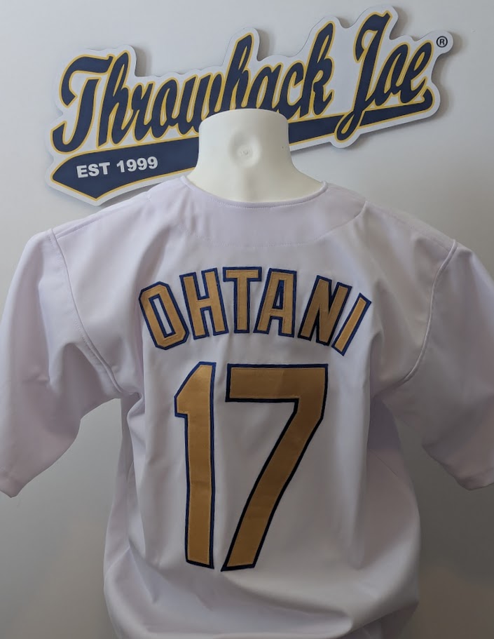 WS WHITE / GOLD STYLE BASEBALL JERSEY – Throwback Joe