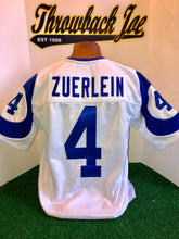 Load image into Gallery viewer, 1960&#39;s STYLE WHITE JERSEY w/ HORNS &amp; BLUE &quot;V&quot; NECK
