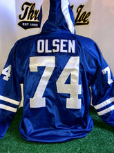 Load image into Gallery viewer, 1960's ALT. BLUE STYLE ZIP-UP HOODIE w/ STRIPES
