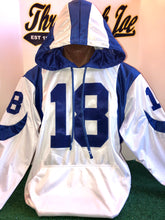 Load image into Gallery viewer, 1960’s STYLE WHITE PULLOVER HOODIE w/ HORNS
