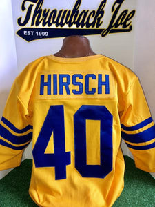 1950's STYLE YELLOW JERSEY - SIZE 2XL - HIRSCH #40