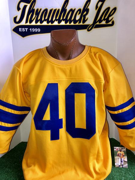 1950 s STYLE YELLOW JERSEY SIZE 2XL HIRSCH 40 Throwback Joe