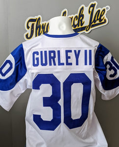 1960's STYLE WHITE JERSEY w/ HORNS - SIZE M - GURLEY II #30