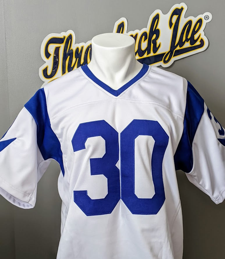 1960's STYLE WHITE JERSEY w/ HORNS - SIZE M - GURLEY II #30