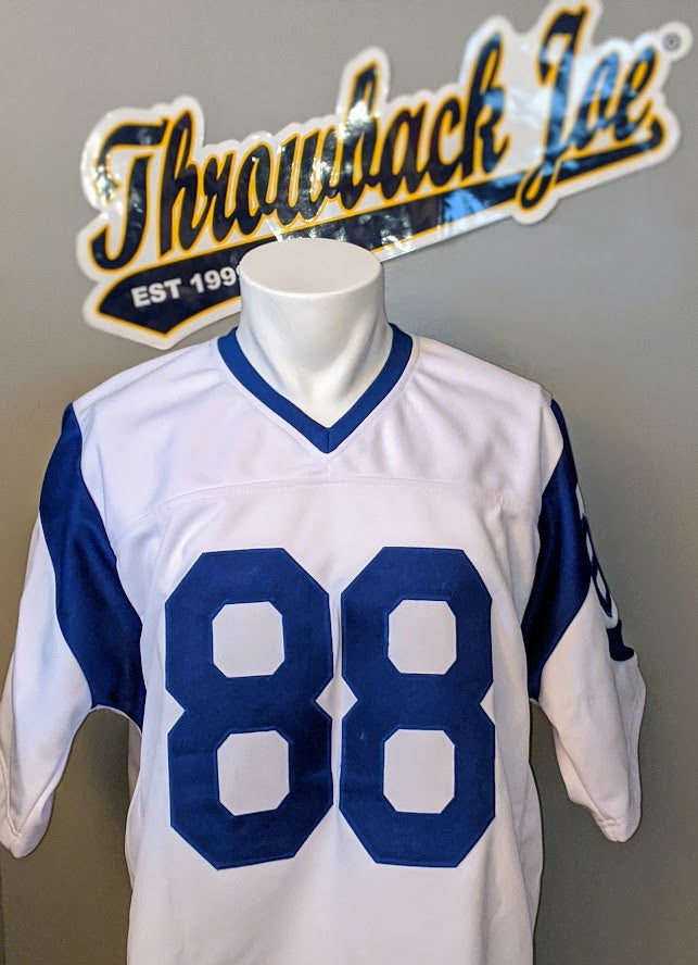 1960's STYLE WHITE JERSEY w/ HORNS - SIZE XL - HOLT #88