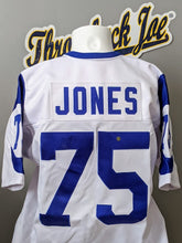 Load image into Gallery viewer, 1960&#39;s STYLE WHITE JERSEY w/ HORNS - SIZE L - JONES #75