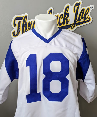 1960's STYLE WHITE JERSEY w/ HORNS - SIZE Women's L - GABRIEL #18