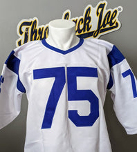 Load image into Gallery viewer, 1960&#39;s STYLE WHITE JERSEY w/ STRIPES - SIZE M - JONES #75