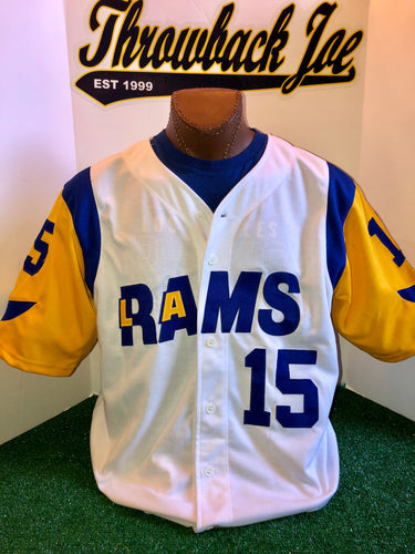 Rams basketball custom throwback jersey