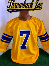 Load image into Gallery viewer, 1950’s STYLE YELLOW JERSEY w/ WHITE TRIMMED NUMBERS