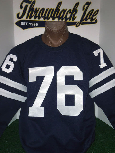 ★Urbandtype.★ Football Jersey Long Sleeve Navy ARPA-H Champion Long Sleeve Jersey Tee Marine Navy — FAES