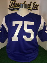 Load image into Gallery viewer, 1960&#39;s STYLE ALTERNATE BLUE JERSEY w/ HORNS &amp; WHITE &quot;V&quot; NECK